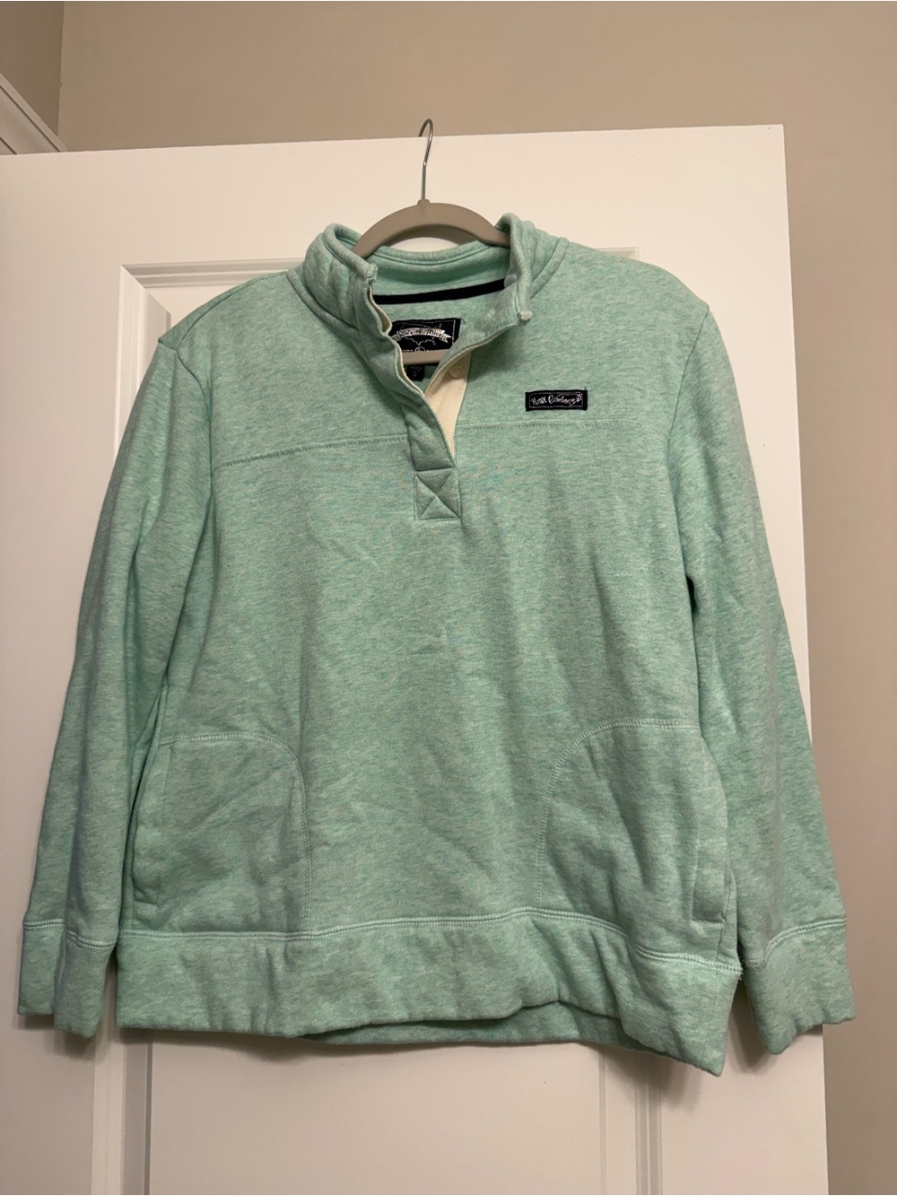 Seafoam Mint Quarter-Snap Pullover